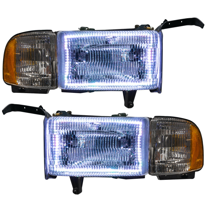 Oracle 94-02 Dodge Ram Pre-Assembled Halo Headlights - White SEE WARRANTY - 8167-001
