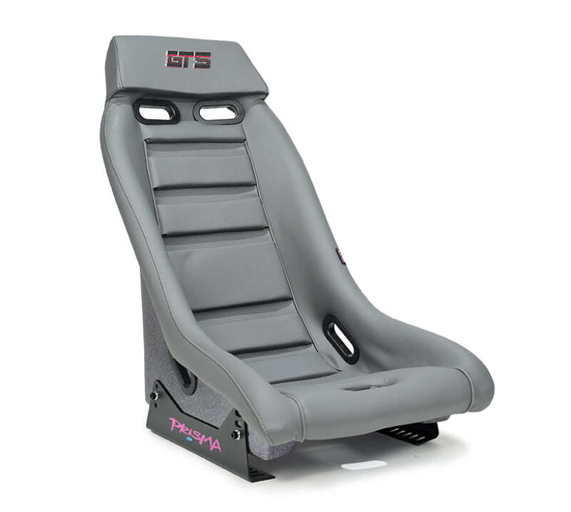 NRG GT Retro Bucket Seat -Gunmetal PVC Leather Gunmetal Stitching Multicolor Fiberglass Back Glitter - PRI-150GM - front view