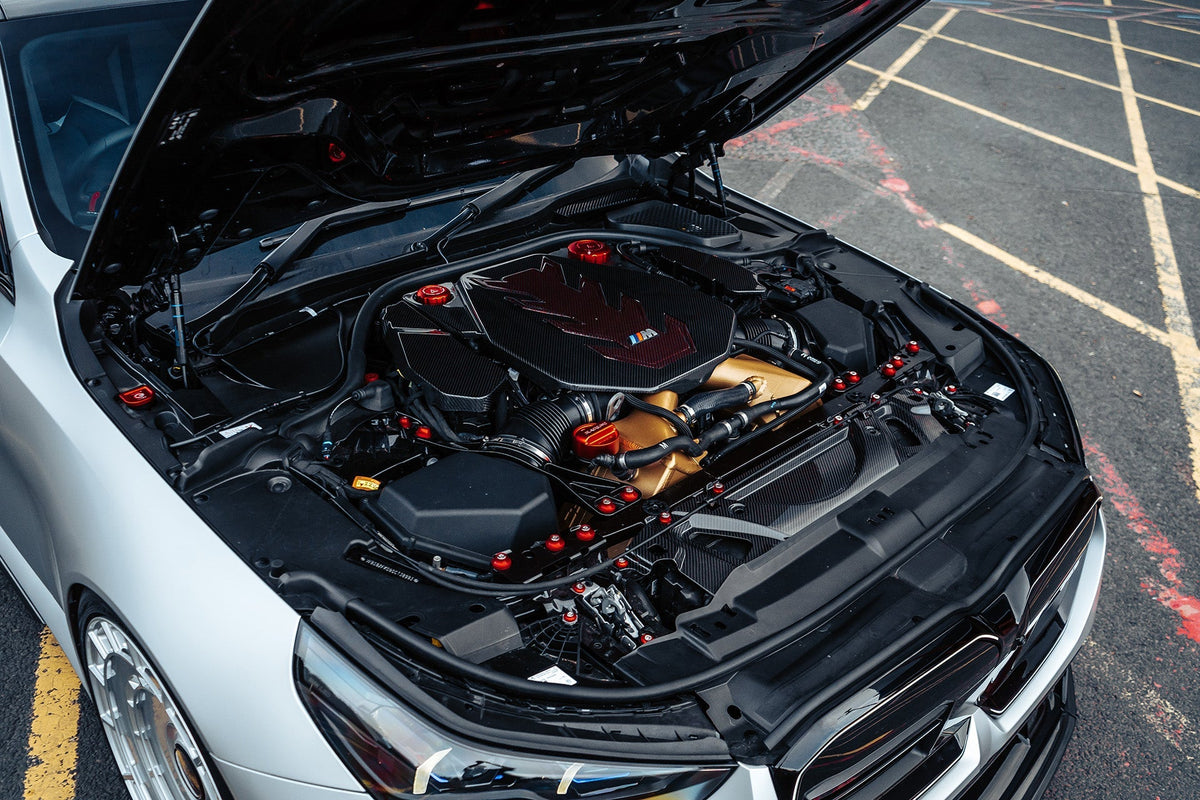 CSF 16-21 BMW M5 (F90) / 17-21 BMW M8 (F91/F92/F93) Twin Charge-Air-Cooler Set - Fire Orange - 8178FO