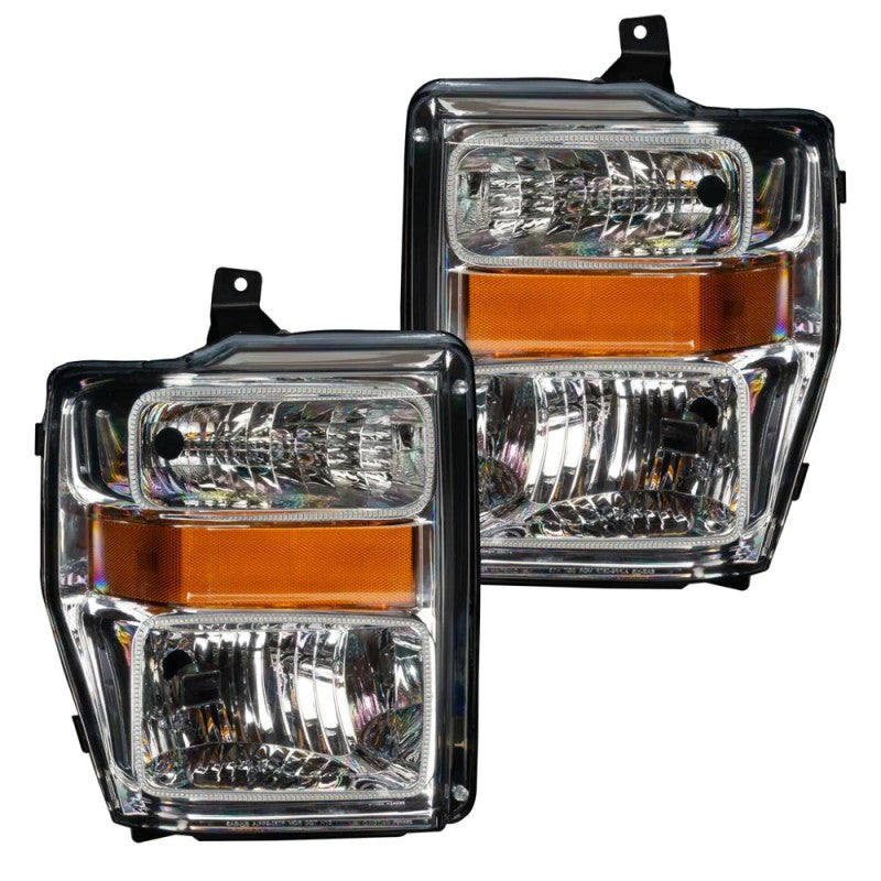 Oracle 08-10 Ford F250 Pre-Assembled Halo Headlights - Chrome Housing - w/ BC1 Cntrl  - 7189-335