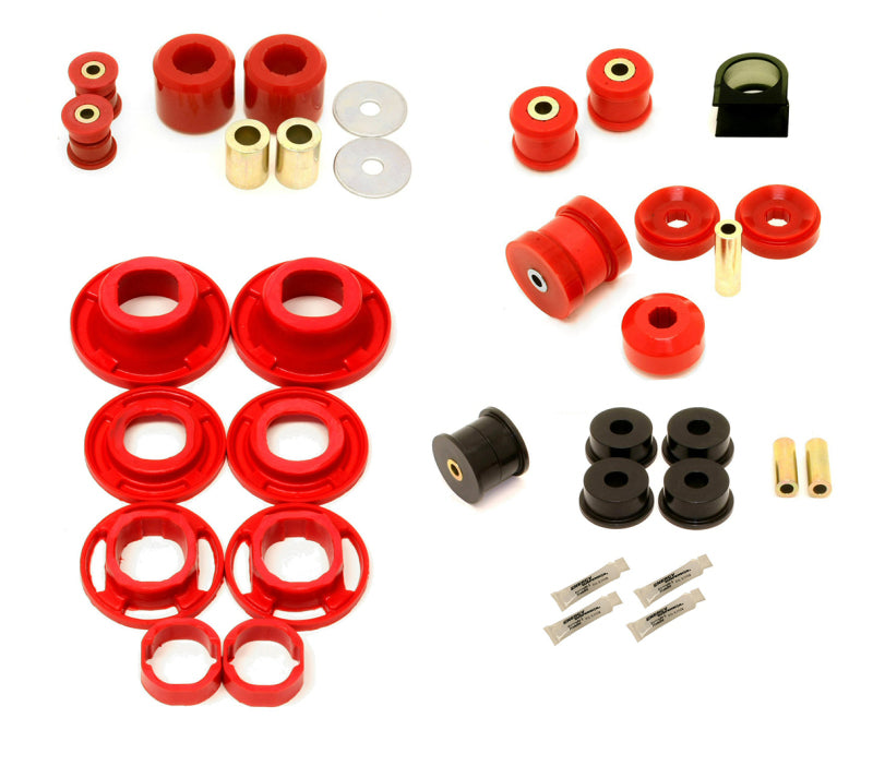 BMR 12-15 5th Gen Camaro Street Version Total Suspension Bushing Kit (BK041/BK021/BK022) - Black/Red - BK042 for 2012-2015 Ch
