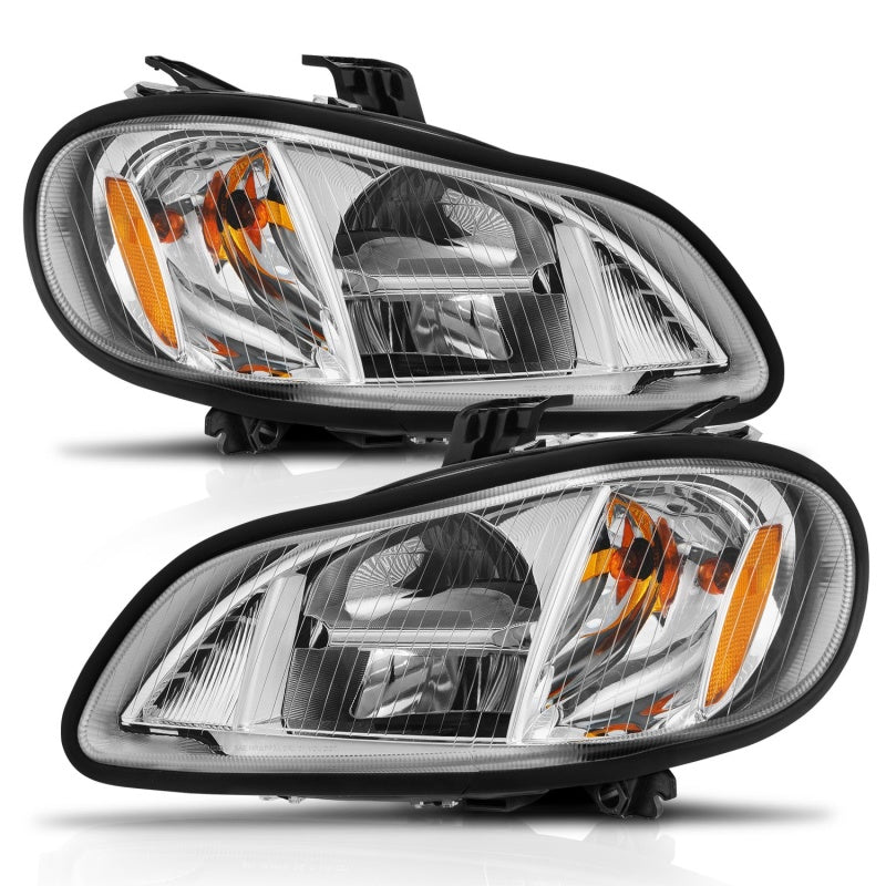 ANZO 2002-2014 Freightliner M2 LED Crystal Headlights Chrome Housing w/ Clear Lens (Pair) - 131031