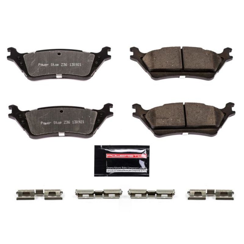 Power Stop 12-19 Ford F-150 Rear Z36 Truck & Tow Brake Pads w/Hardware - Z36-1602