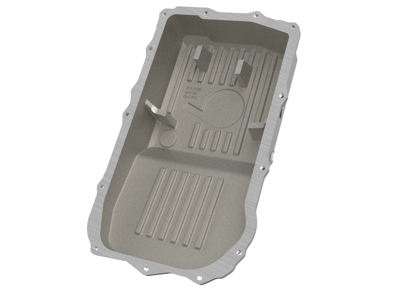 aFe 18-25 Jeep Wrangler JL V6 Transmission Pan - Black w/ Machined Fins - 46-71300B