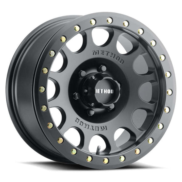 Method MR105 V3 Beadlock 17x9 -38mm Offset 8x6.5 130.81mm CB Matte Black Wheel w/ BH-H24125 - MR10579080538B by Method Wheels