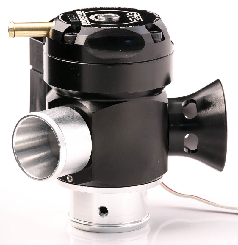 GFB Deceptor Pro Universal Blow Off Valve - 35mm Base 30mm outlet - T9535 for 1983-1989 Mitsubishi Starion - angle view