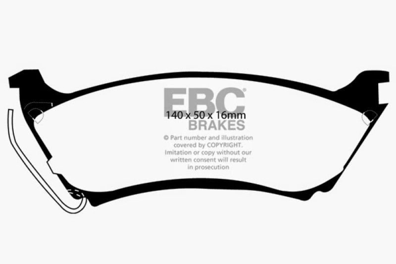 EBC 98 Mercedes-Benz M-Class (ML) ML320 3.2 Redstuff Rear Brake Pads - DP31233C