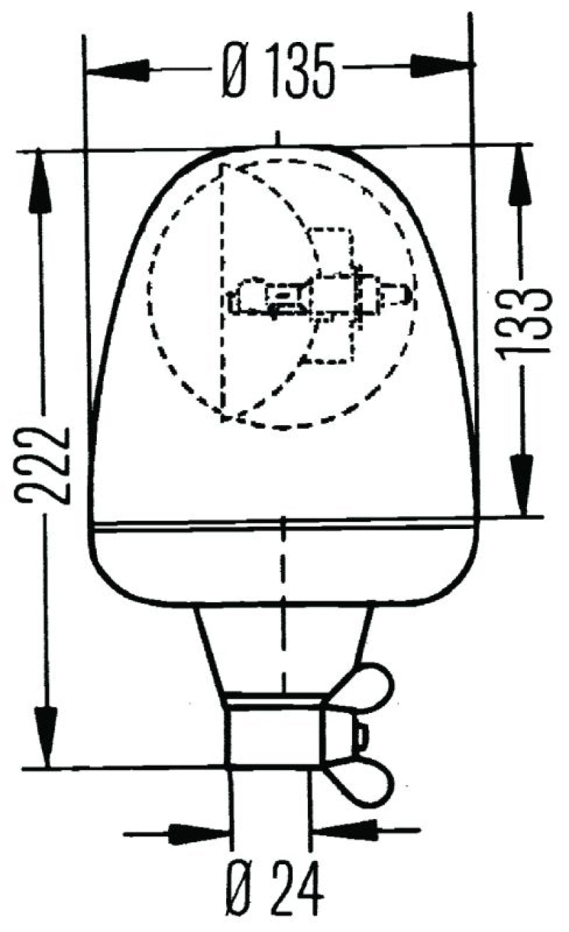 Hella Rotating Lamp H 24V Yellow Mgs24 2Rl - 006846011