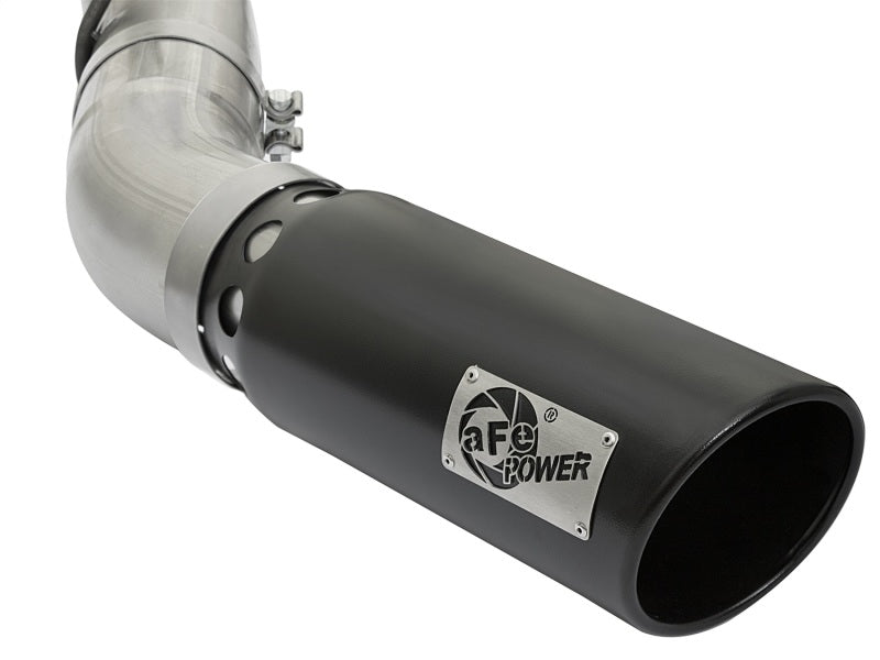 aFe LARGE BORE HD 4in 409-SS DPF-Back Exhaust w/Black Tip 2017 GM Duramax V8-6.6L (td) L5P - 49-44085-B
