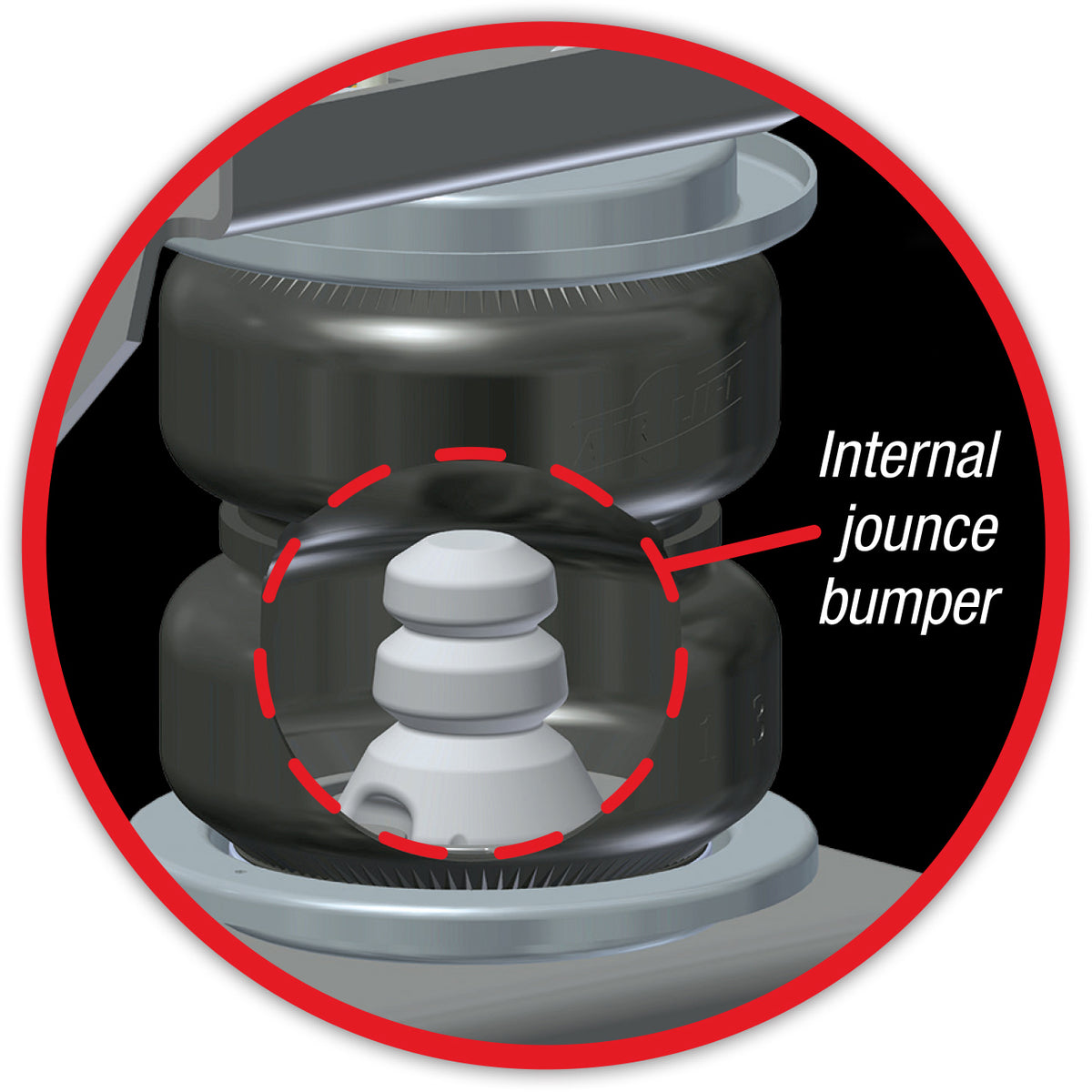 Air Lift Replacement Air Spring - Loadlifter 5000 Ultimate Bellows Type w/ internal Jounce Bumper - 84235
