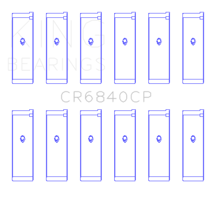 King Engine Bearings Nissan Vq40DE (Size +0.50mm) Connecting Rod Bearing Set - CR6840CP0.5