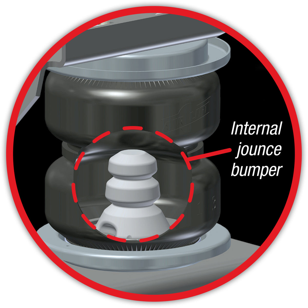 Air Lift Replacement Air Spring - Loadlifter 5000 Ultimate Bellows Type w/ internal Jounce Bumper - 84293