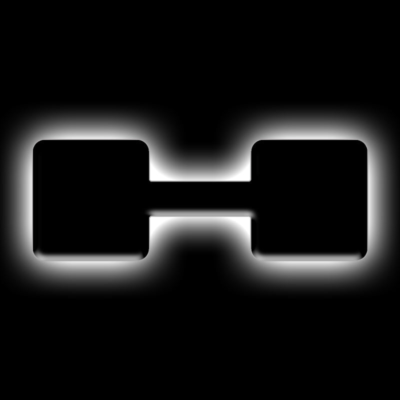 ORACLE Lighting Universal Illuminated LED Letter Badges - Matte Blk Surface Finish - H SEE WARRANTY - 3141-H-001