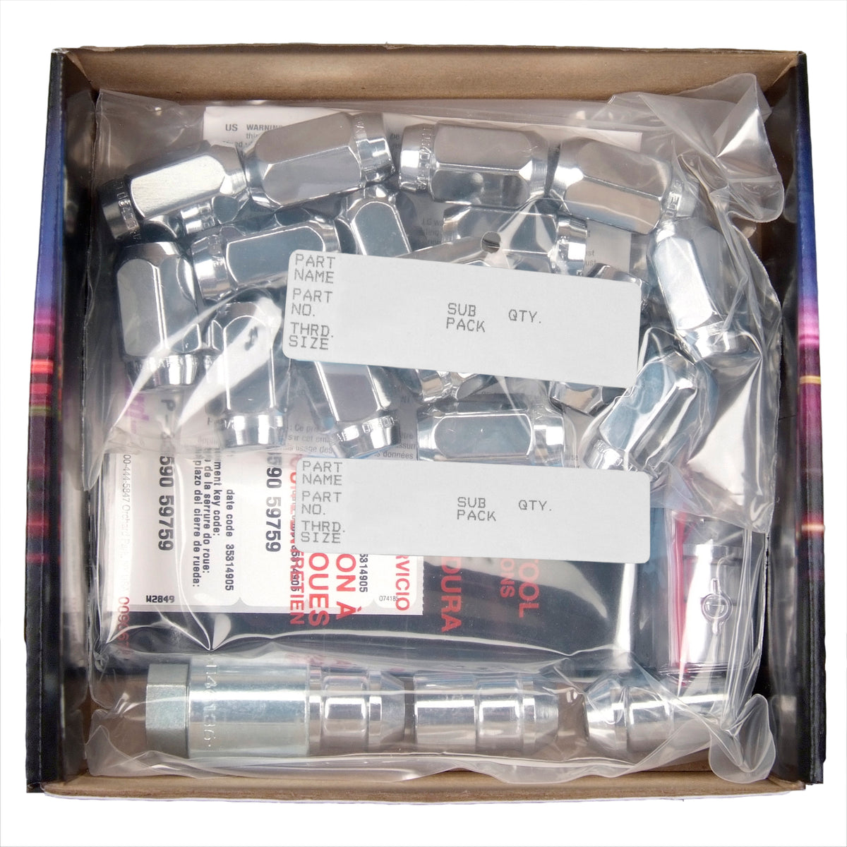 McGard 5 Lug Hex Install Kit w/Locks (Cone Seat Nut) 7/16-20 / 13/16 Hex / 1.5in. Length - Chrome - 84532