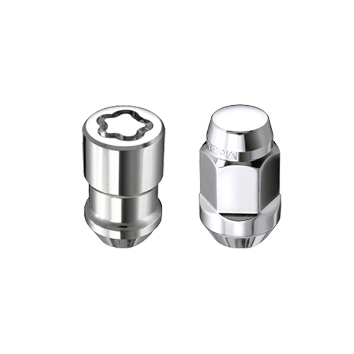 McGard 5 Lug Hex Install Kit w/Locks (Cone Seat Nut / Bulge) 1/2-20 / 3/4 Hex / 1.45in. L - Chrome - 84550