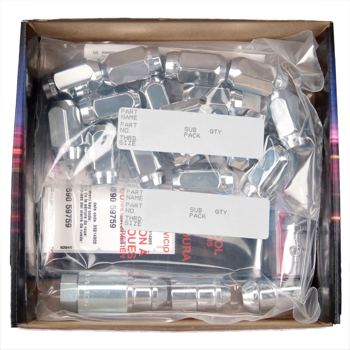 McGard 5 Lug Hex Install Kit w/Locks (Cone Seat Nut) M12X1.25 / 13/16 Hex / 1.28in. Length - Chrome - 84554