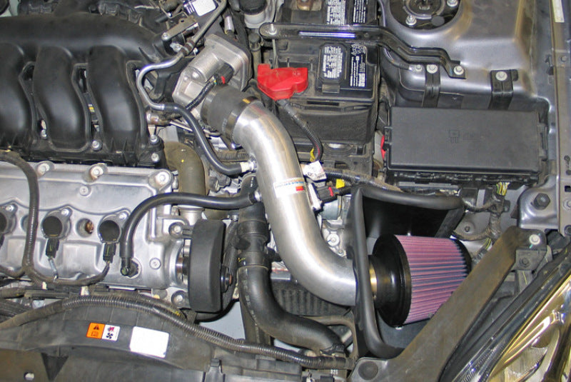 K&N 06-09 Ford Fusion V6-3.0L Silver Typhoon Short Ram Intake - 69-3515TS for 2006-2009 Ford Fusion - angle view