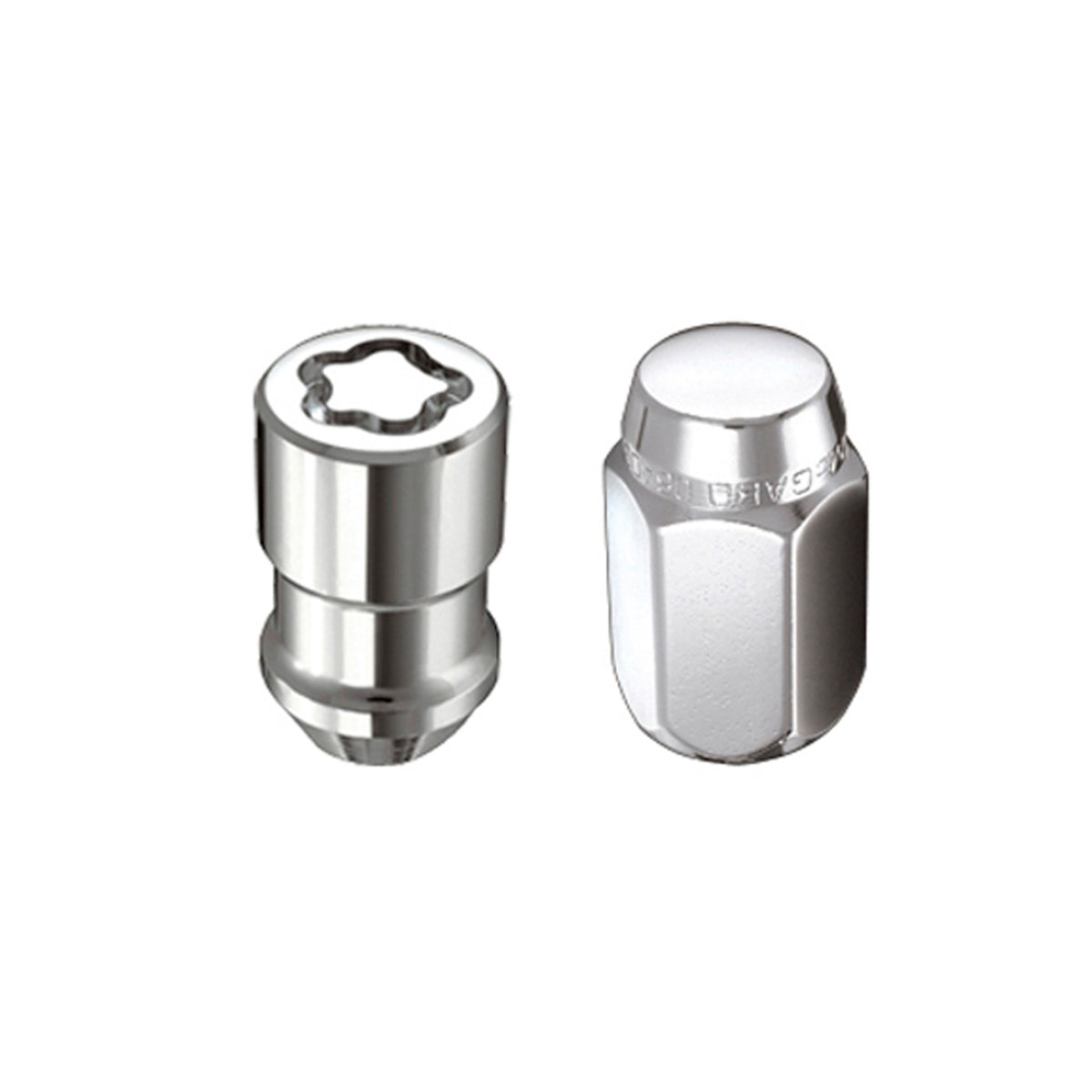 McGard 6 Lug Hex Install Kit w/Locks (Cone Seat Nut) M12X1.25 / 13/16 Hex / 1.28in. L - Chrome - 84654