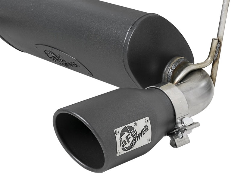 aFe Rebel Series 2.5in 304 SS Cat-Back Exhaust w/ Black Tips 2018+ Jeep Wrangler (JL) V6 3.6L - 49-38066-B