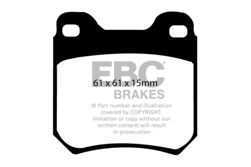 EBC 98 Saab 9-3 2.0 Turbo Yellowstuff Rear Brake Pads - DP4675R