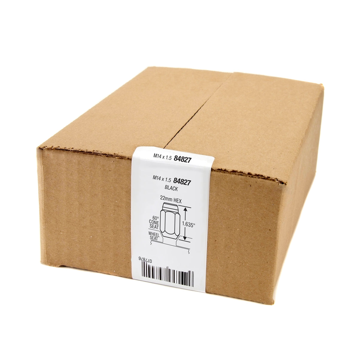 McGard 8 Lug Hex Install Kit w/Locks (Cone Seat Nut) M14X1.5 / 22mm Hex / 1.635in. Length - Black - 84827