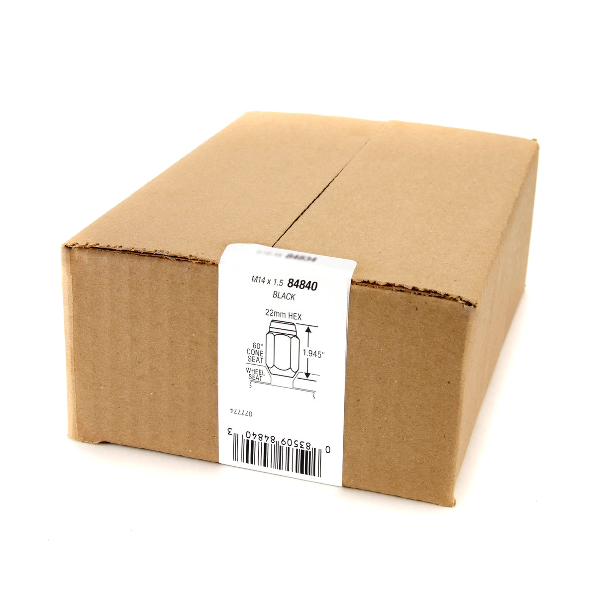 McGard 8 Lug Hex Install Kit w/Locks (Cone Seat Nut) M14X1.5 / 22mm Hex / 1.945in. Length - Black - 84840