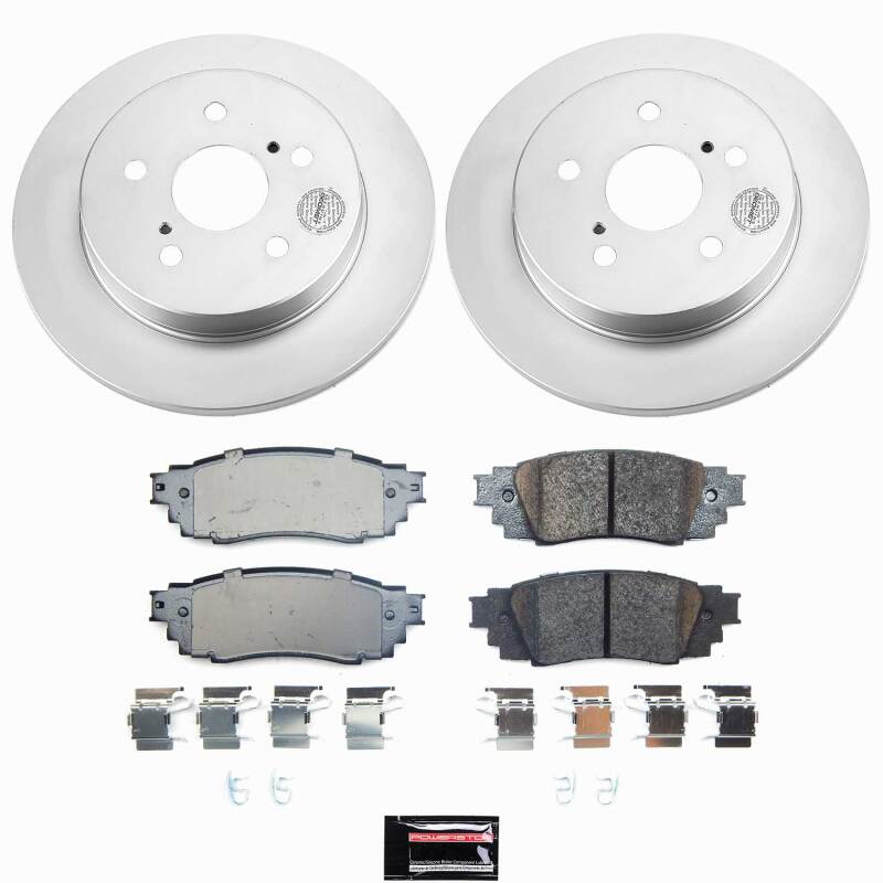 Power Stop 24-26 Toyota Corolla Cross Rear Z17 Coated Brake Kit - CRK9275