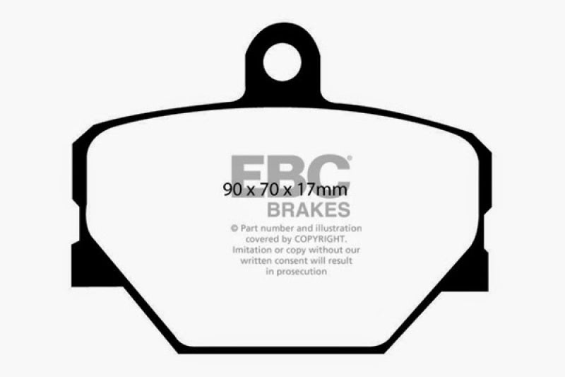EBC 08+ Smart Fortwo 1.0 Greenstuff Front Brake Pads - DP21287