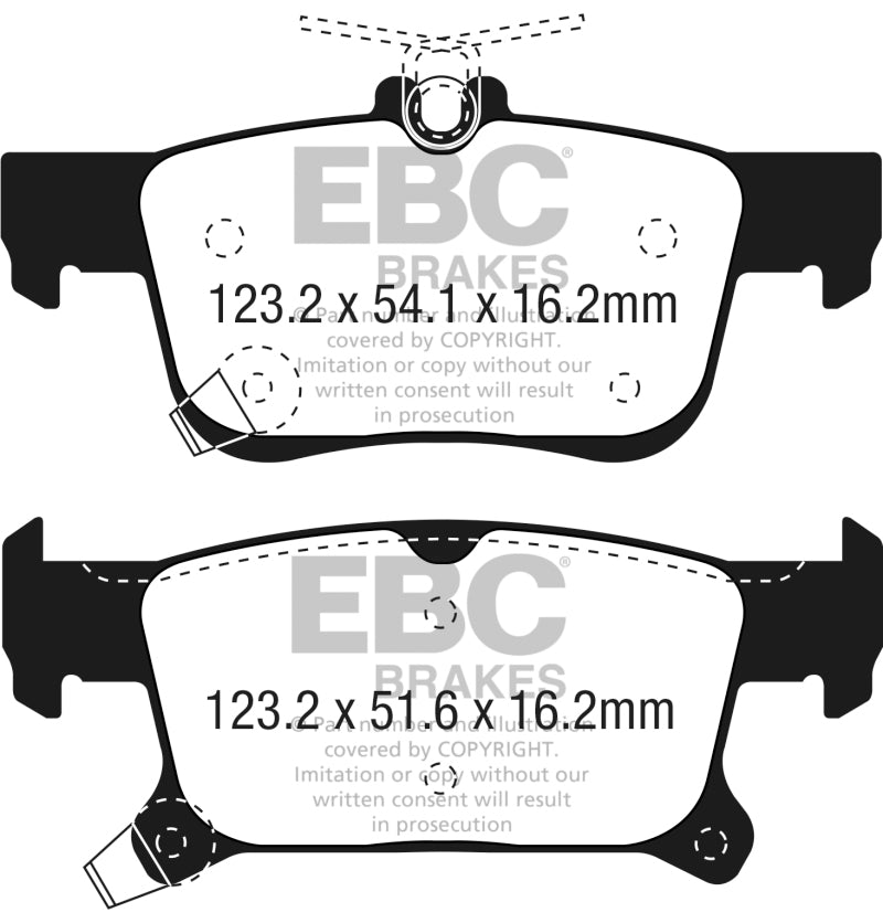 EBC 2016+ Buick Envision 2.0L Turbo Redstuff Rear Brake Pads - DP33069C