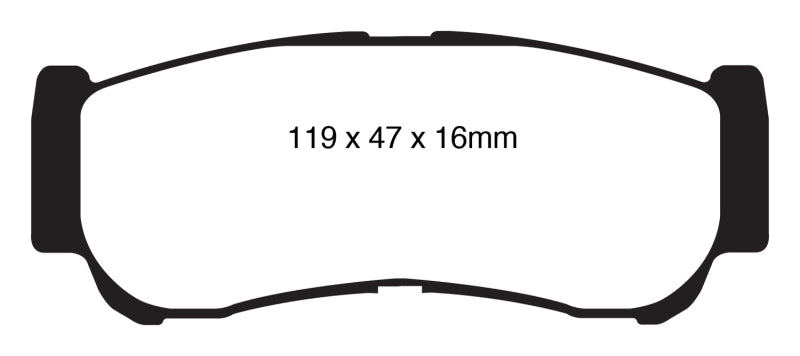 EBC 07-09 Hyundai Santa Fe 2.7 Greenstuff Rear Brake Pads - DP61982