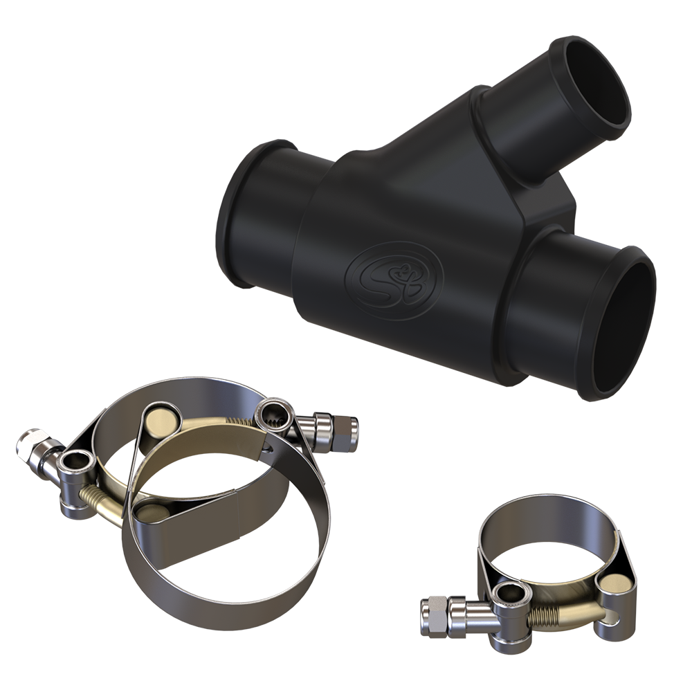 S&amp;B ALUMINUM COOLANT Y-PIPE FOR 2013-2015 DODGE RAM CUMMINS 6.7L (DUAL RADIATOR) - 85-1000