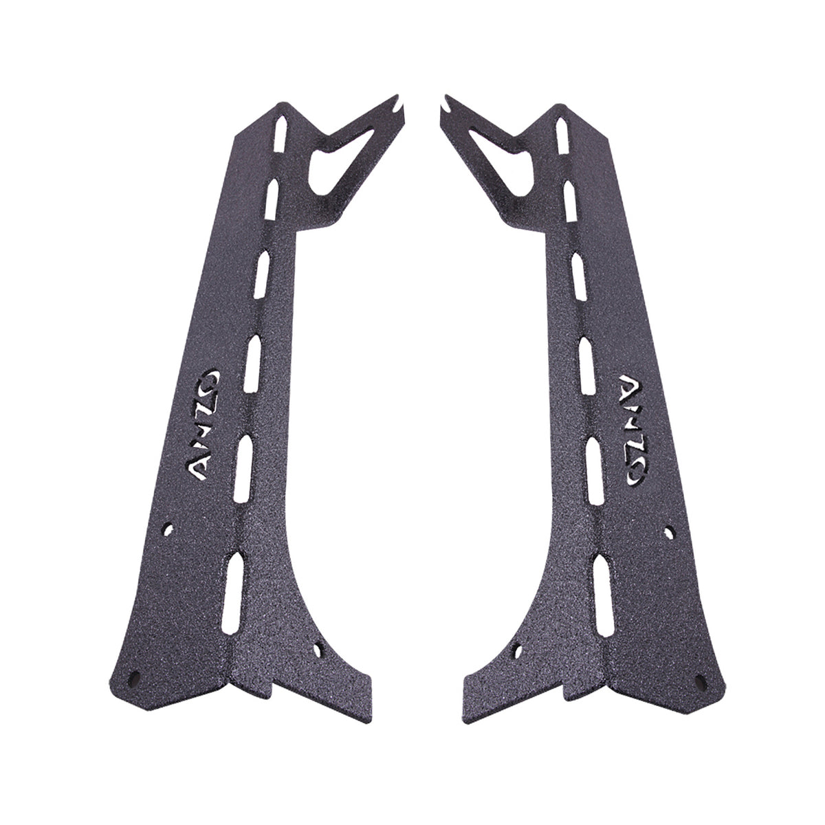 ANZO 1996-2006 Jeep Wrangler LED Bar Windshield Mounting Brackets - 851034 for 1997-2006 Jeep Wrangler - front view