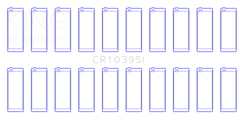 King Engine Bearings Ford 415 (Size +0.25mm) Connecting Rod Bearing Set - CR1039SI0.25