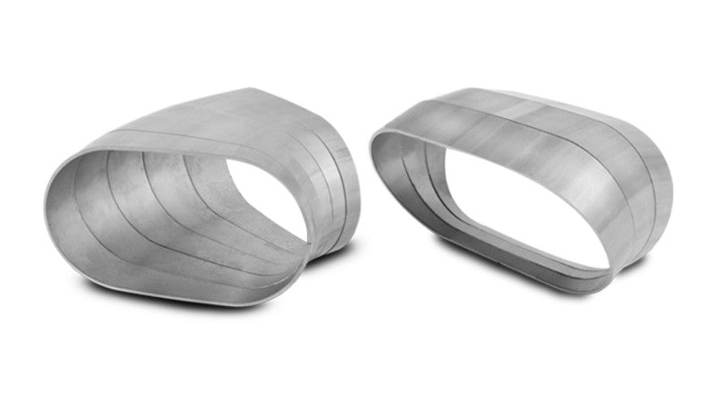 Vibrant 45 Degree Vertical Plane Oval 304SS Pie Cuts Nominal Tube 3.50in - 13586