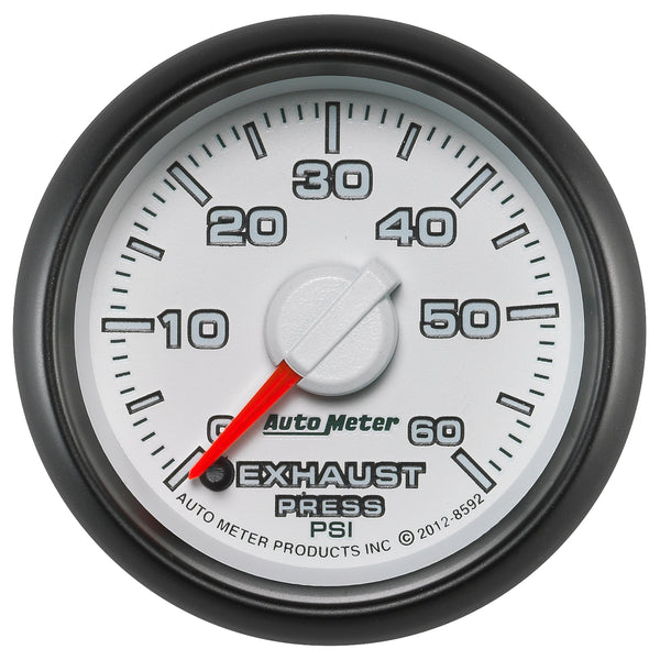 AutoMeter Gauge Exhaust Press. 2-1/16in. 60PSI Stepper Motor Ram Gen 3 Factory Match - 8592