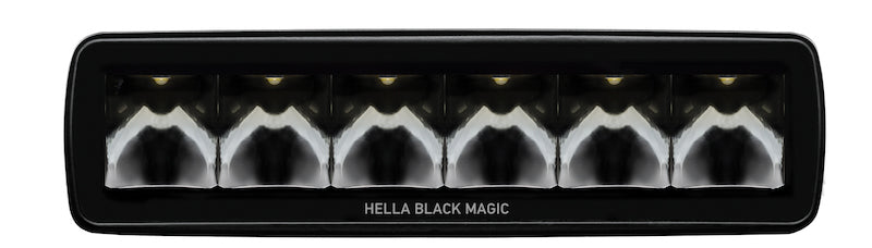 Hella Universal Black Magic 6 L.E.D. Mini Light Bar - Spot Beam - 358176211