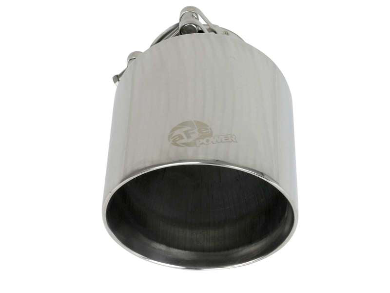 aFe MACH Force-Xp 2-1/2in 304 SS Clamp-On Exhaust Tip 2.5in In / 4.5in Out / 7in.L - Polished - 49T25454-P071