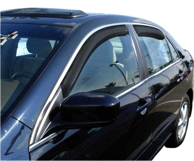 AVS 03-07 Honda Accord Ventvisor In-Channel Front &amp; Rear Window Deflectors 4pc - Smoke - 194943