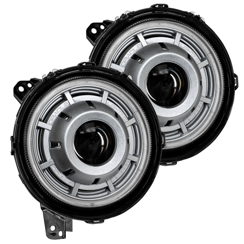 Oracle Oculus BiLED Projector Headlights for Jeep JL/Gladiator JT  Satin Silver 5500K SEE WARRANTY - 5839-504-PSC