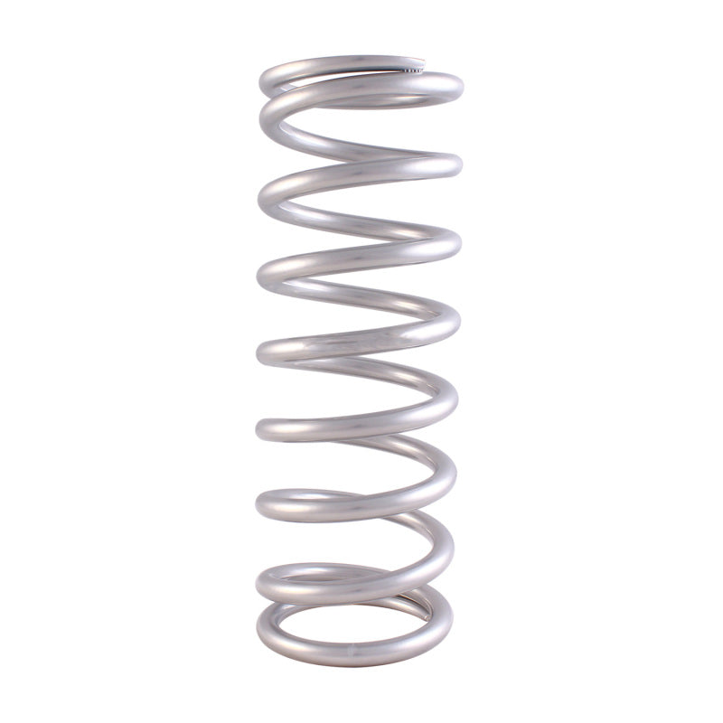 QA1 3-4/5in ID Tapered High Travel Pigtail Spring - 9in Length x 550lbs/in - Silver Powder Coated - 9HTSP550