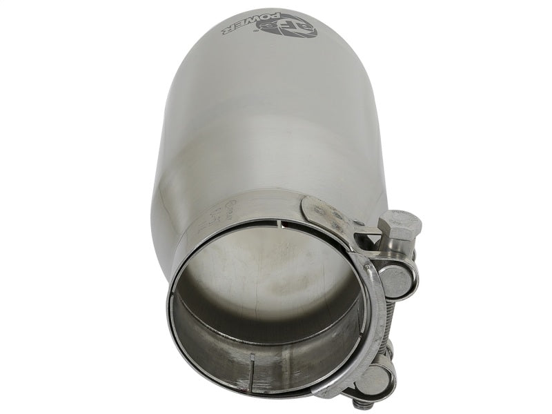 aFe MACH Force-Xp Universal 304 SS Single-Wall Clamp-On Exhaust Tip - Polished - 49T25354-P07