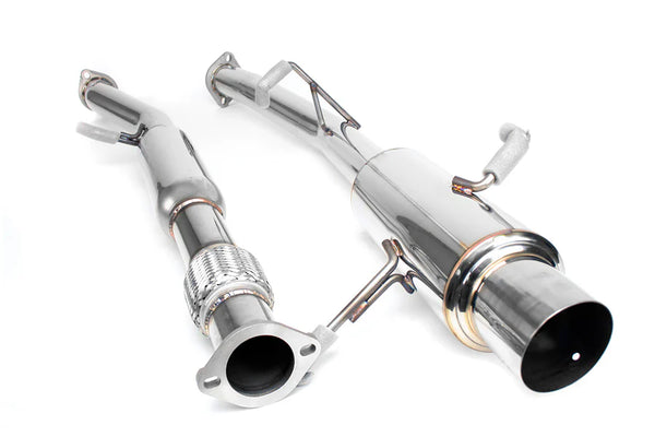 Invidia 02-07 WRX/STi 76mm N1 REGULAR Stainless Steel Tip Cat-back Exhaust - HS02SW1GTP for 2015-2021 Subaru WRX STI - front 