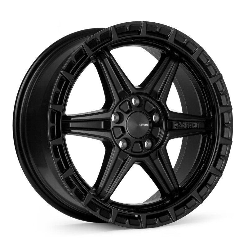 Enkei Trail-Finder OVL 18x8 / 5x108 BP / ET35 / 63.4mm Bore - Matte Black Wheel - 559-880-3135BK