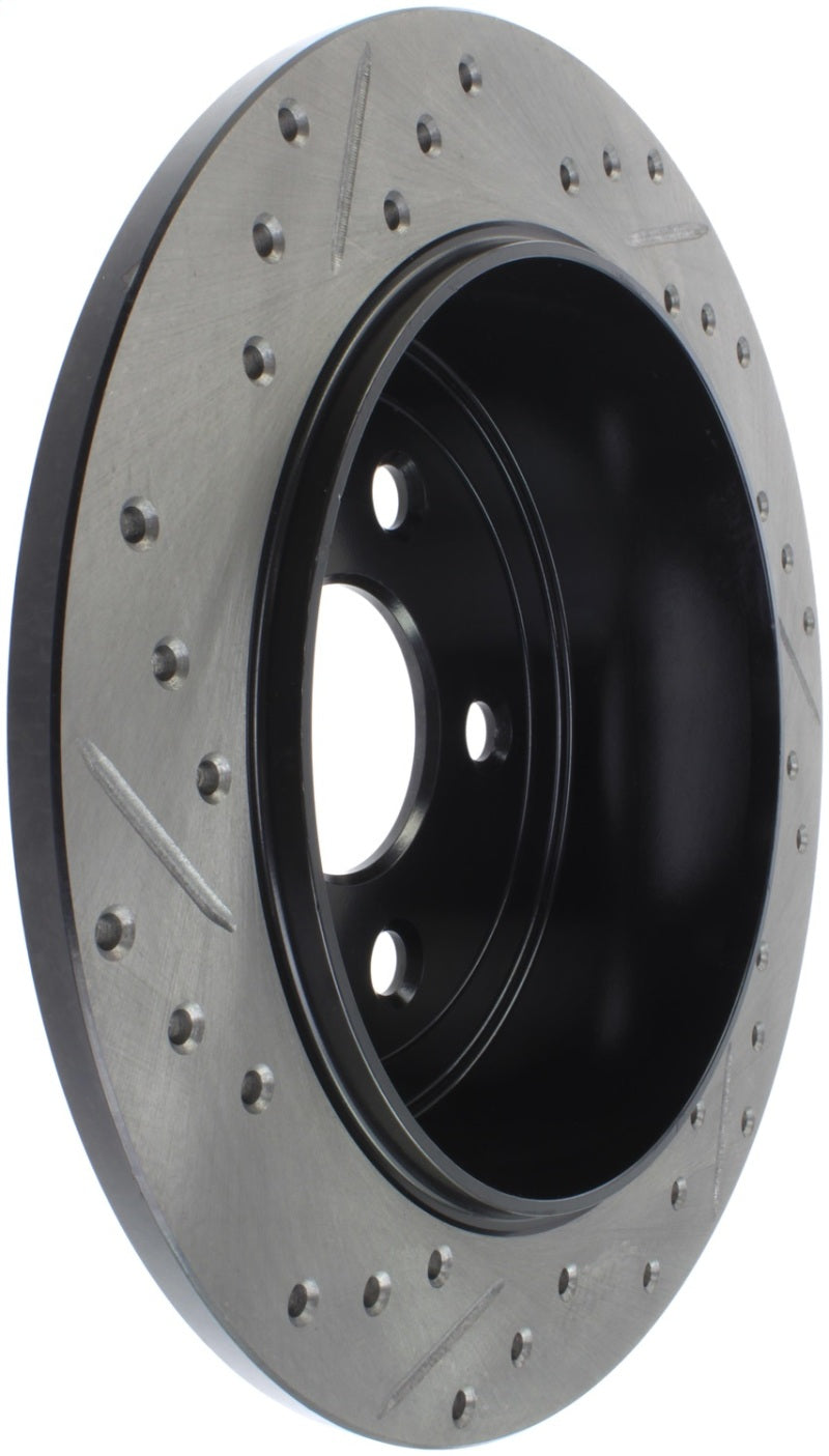 StopTech Power Slot 07-13 Jeep Wrangler Rear Left Drilled &amp; Slotted Rotor - 127.67067L