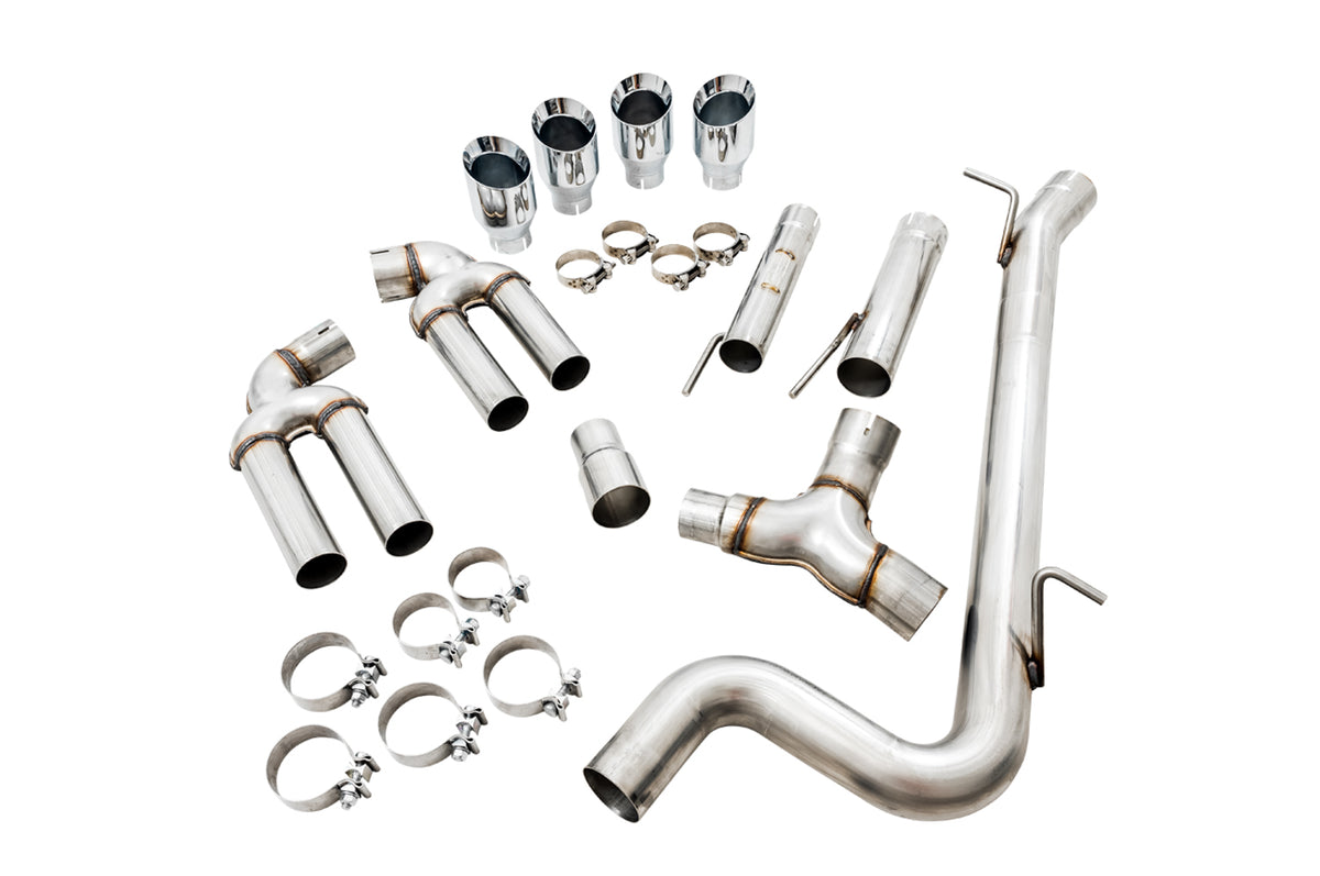 AWE Tuning Audi 8V S3 Track Edition Exhaust w/Chrome Silver Tips 102mm - 3015-42142