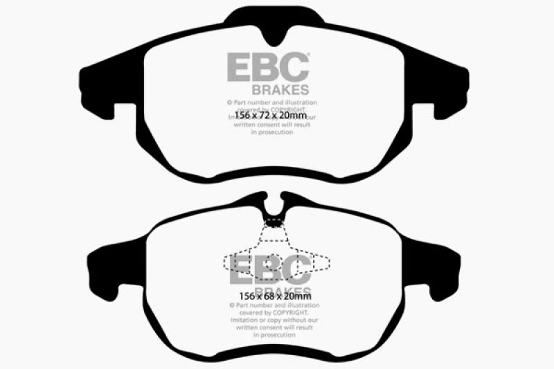 EBC 03 Saab 9-3 2.0 Turbo (Arc) Redstuff Front Brake Pads - DP31414C
