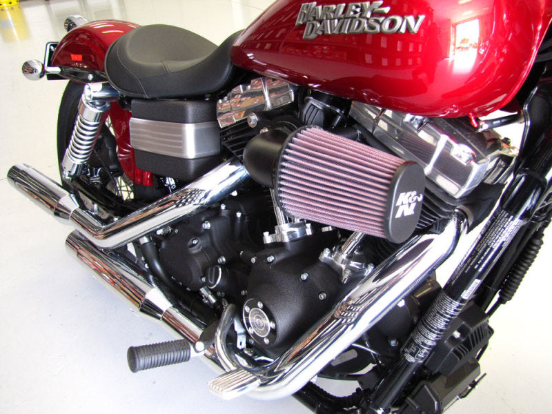 K&N 01-14 Harley Davidson Softail DYNA Performance Intake Kit - 57-1125 for 2007-2017 Harley-Davidson FXDB Street Bob - front