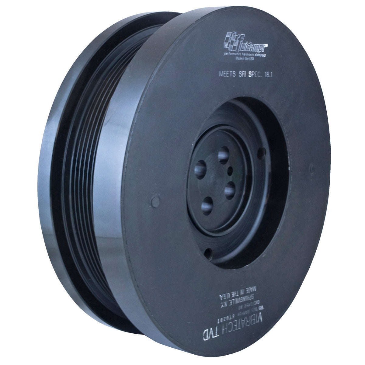 Fluidampr Ford PowerStroke 6.0L Steel Externally Balanced Damper - 870201 for 2003-2007 Ford F 250 - front view