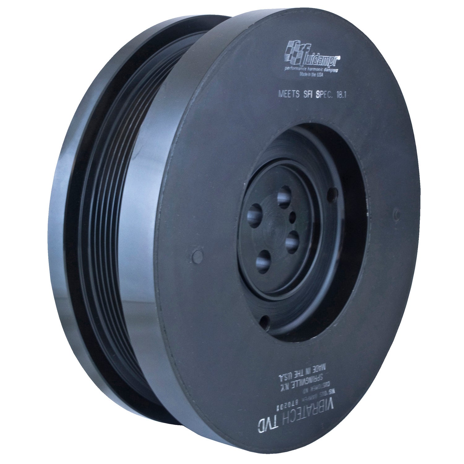Fluidampr Ford PowerStroke 6.0L Steel Externally Balanced Damper - 870201 for 2003-2007 Ford F 250 - front view