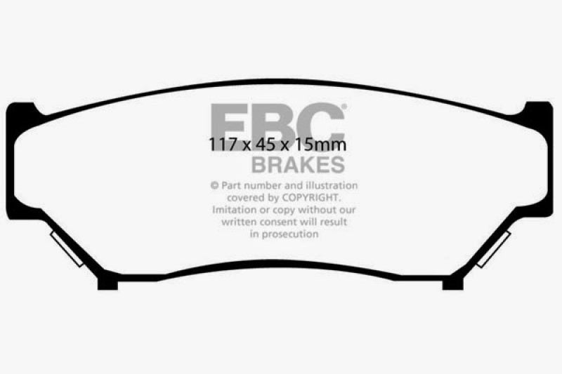EBC 98-00 Chevrolet Tracker 1.6 (4 Door) Yellowstuff Front Brake Pads - DP4979R